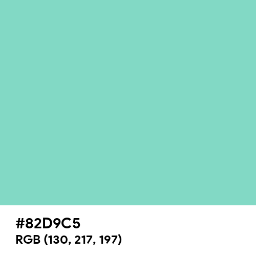 Tender Turquoise (Hex code: 82D9C5) Thumbnail
