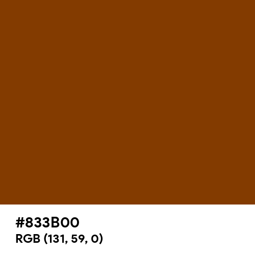 Chocolate (Traditional) (Hex code: 833B00) Thumbnail