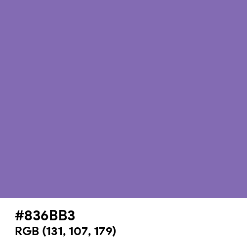 Middle Blue Purple (Hex code: 836BB3) Thumbnail