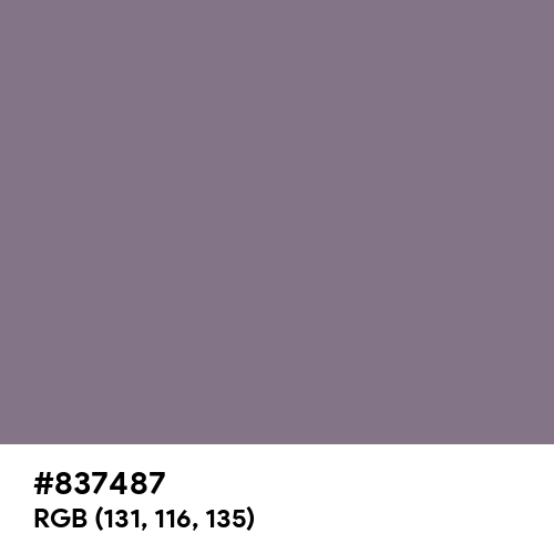 Gray (HTML/CSS Gray) (Hex code: 837487) Thumbnail