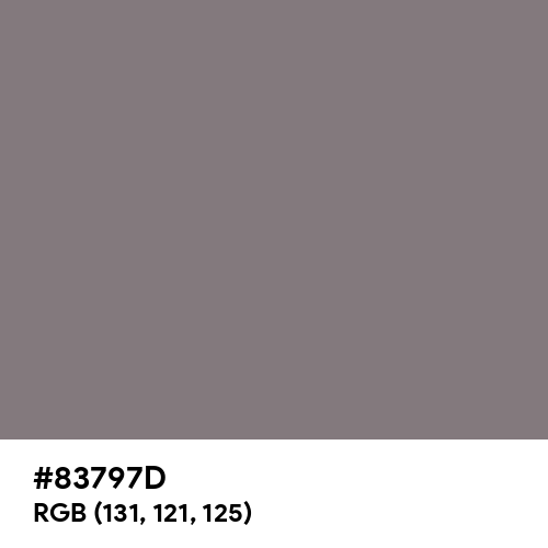 Gray (HTML/CSS Gray) (Hex code: 83797D) Thumbnail