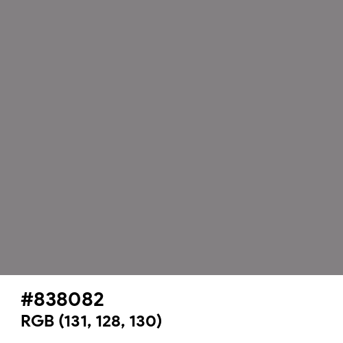 Gray (HTML/CSS Gray) (Hex code: 838082) Thumbnail