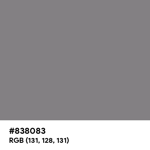 Gray (HTML/CSS Gray) (Hex code: 838083) Thumbnail