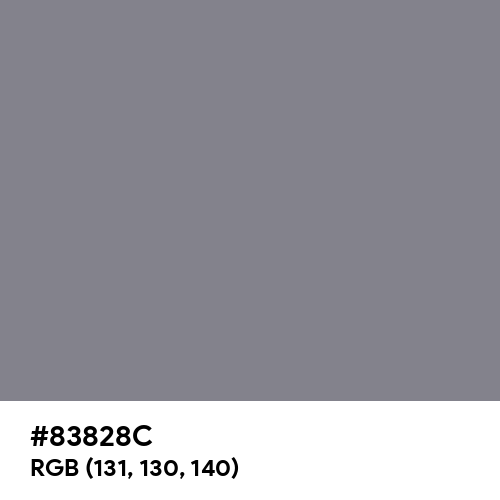 Taupe Gray (Hex code: 83828C) Thumbnail