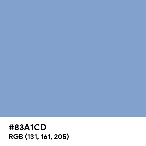 Muted Blue (Hex code: 83A1CD) Thumbnail