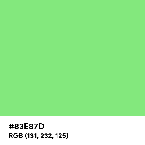 Pastel Green (Hex code: 83E87D) Thumbnail