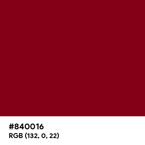 Sceptre Red (Hex code: 840016) Thumbnail