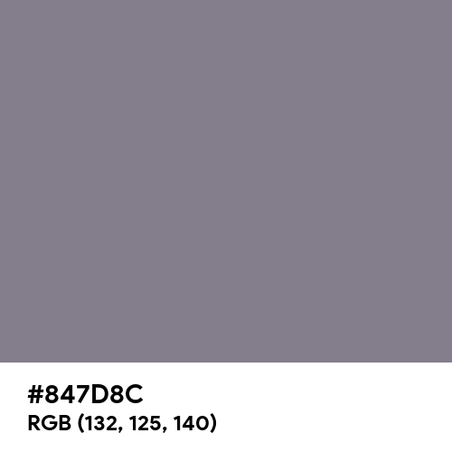Taupe Gray (Hex code: 847D8C) Thumbnail