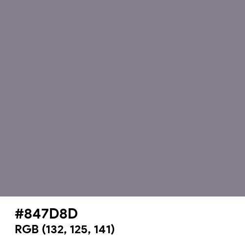 Taupe Gray (Hex code: 847D8D) Thumbnail