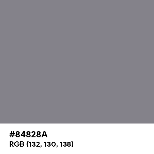 Taupe Gray (Hex code: 84828A) Thumbnail