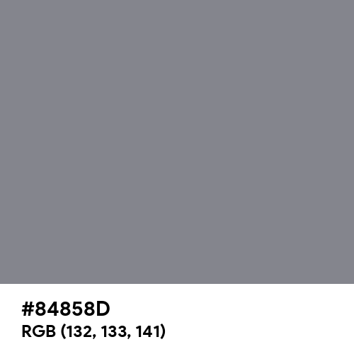 Taupe Gray (Hex code: 84858D) Thumbnail