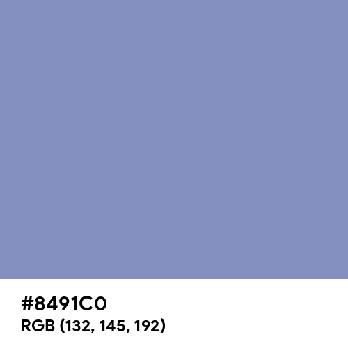 Dark Pastel Blue (Hex code: 8491C0) Thumbnail