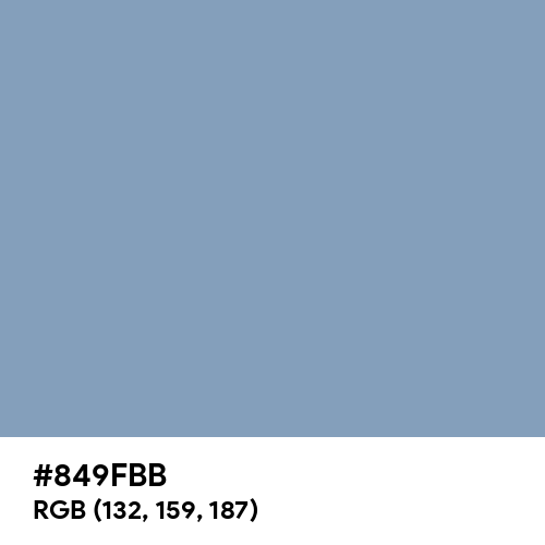 Pewter Blue (Hex code: 849FBB) Thumbnail