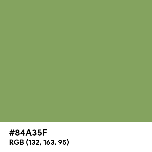 Moss Green (Hex code: 84A35F) Thumbnail