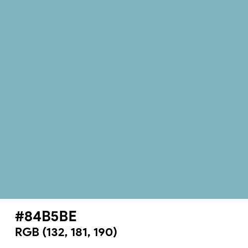 Pewter Blue (Hex code: 84B5BE) Thumbnail