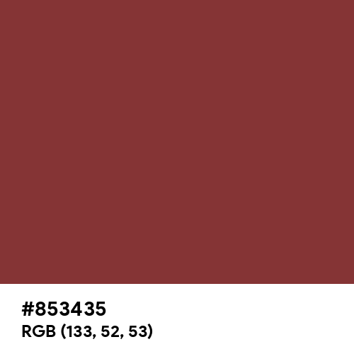 Old Red (Hex code: 853435) Thumbnail