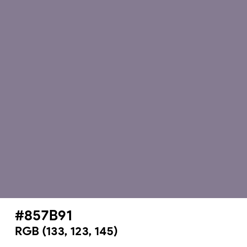 Taupe Gray (Hex code: 857B91) Thumbnail