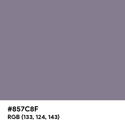 Taupe Gray (Hex code: 857C8F) Thumbnail