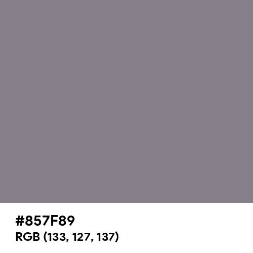 Taupe Gray (Hex code: 857F89) Thumbnail