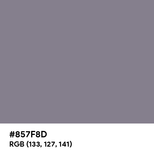 Taupe Gray (Hex code: 857F8D) Thumbnail