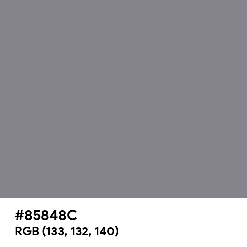 Taupe Gray (Hex code: 85848C) Thumbnail