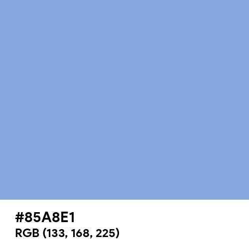Light Cobalt Blue (Hex code: 85A8E1) Thumbnail