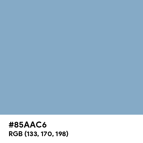 Pewter Blue (Hex code: 85AAC6) Thumbnail