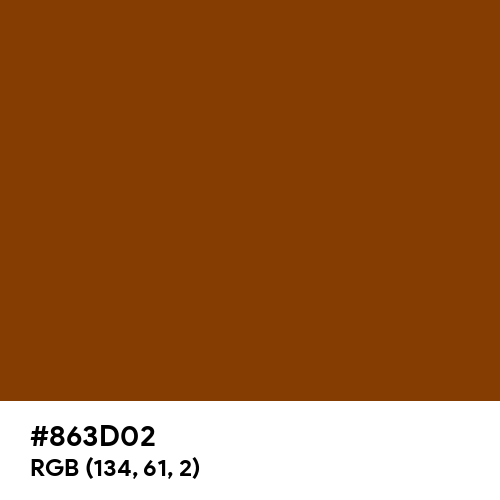 Chocolate (Traditional) (Hex code: 863D02) Thumbnail