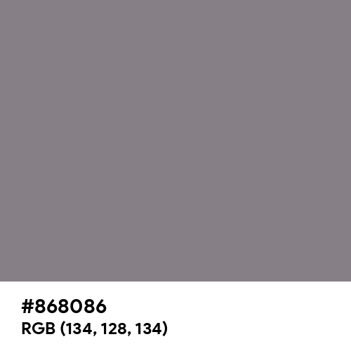 Old Silver (Hex code: 868086) Thumbnail