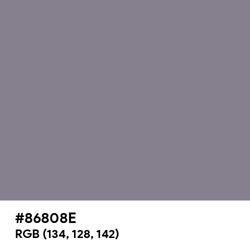 Taupe Gray (Hex code: 86808E) Thumbnail