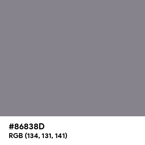 Taupe Gray (Hex code: 86838D) Thumbnail
