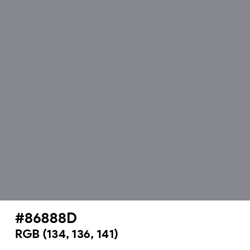 Taupe Gray (Hex code: 86888D) Thumbnail