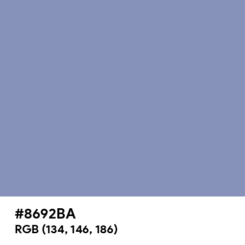 Cool Grey (Hex code: 8692BA) Thumbnail