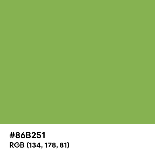 Bud Green (Hex code: 86B251) Thumbnail
