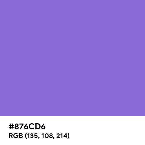 Medium Purple (Hex code: 876CD6) Thumbnail