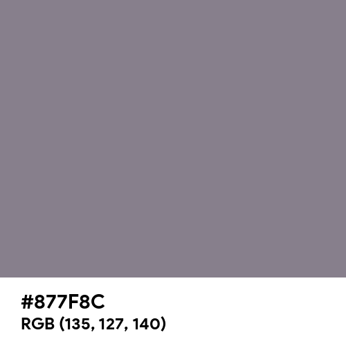 Taupe Gray (Hex code: 877F8C) Thumbnail