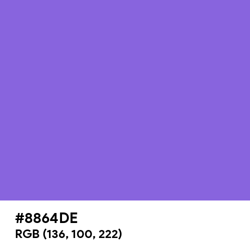 Medium Purple (Hex code: 8864DE) Thumbnail