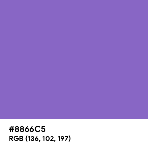 Middle Blue Purple (Hex code: 8866C5) Thumbnail