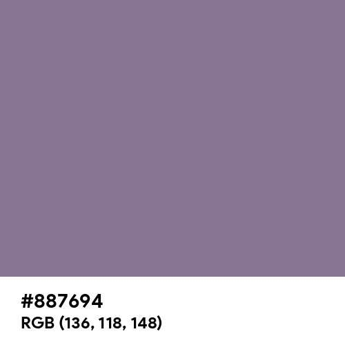 Dusty Purple (Hex code: 887694) Thumbnail