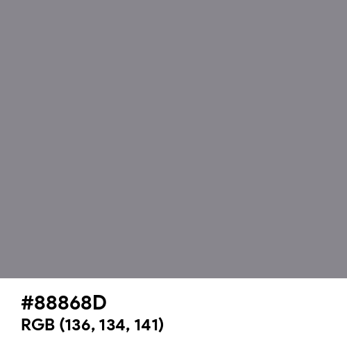 Taupe Gray (Hex code: 88868D) Thumbnail