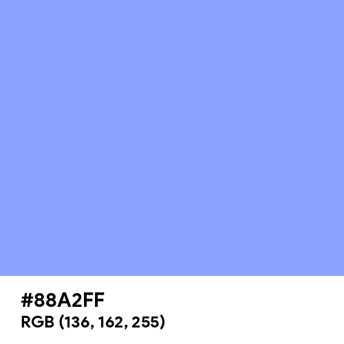 French Sky Blue (Hex code: 88A2FF) Thumbnail