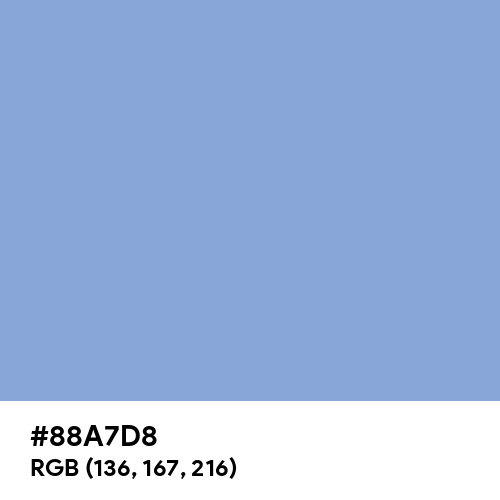 Light Cobalt Blue (Hex code: 88A7D8) Thumbnail