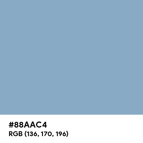 Pewter Blue (Hex code: 88AAC4) Thumbnail