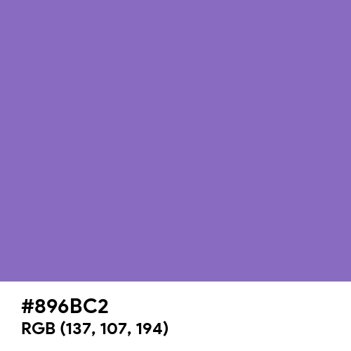 Middle Blue Purple (Hex code: 896BC2) Thumbnail