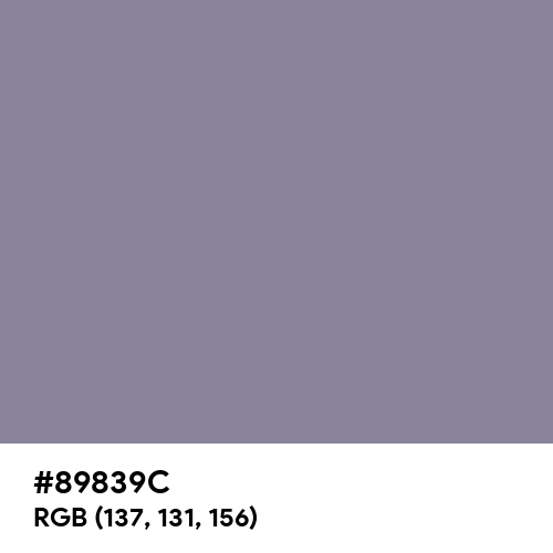 Washed Out Purple (Hex code: 89839C) Thumbnail