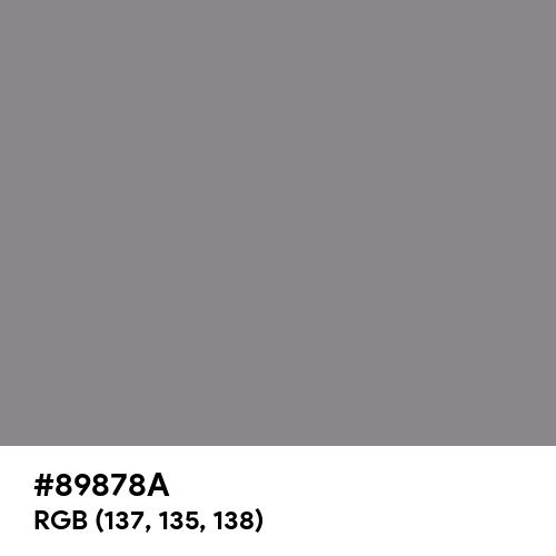 Taupe Gray (Hex code: 89878A) Thumbnail
