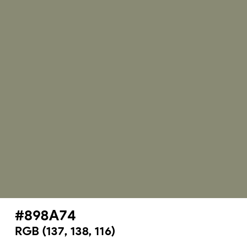 Middle Grey (Hex code: 898A74) Thumbnail