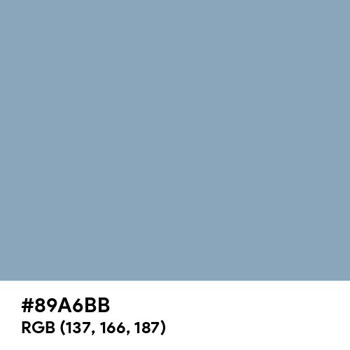 Pewter Blue (Hex code: 89A6BB) Thumbnail