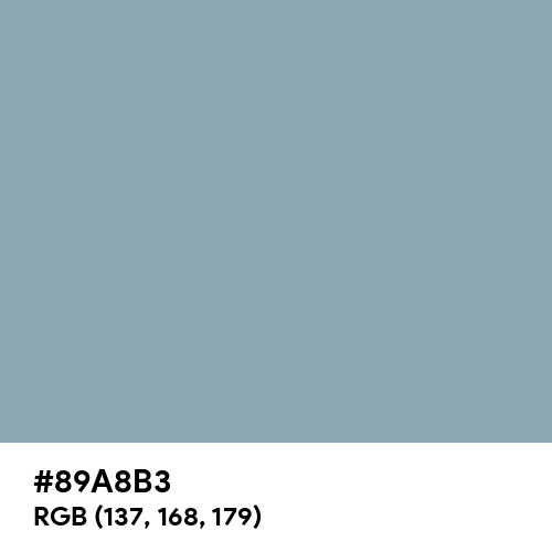 Pewter Blue (Hex code: 89A8B3) Thumbnail