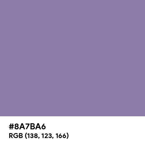 Lavender Purple (Hex code: 8A7BA6) Thumbnail